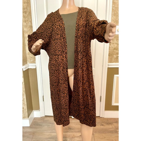 Sanctuary Women's Animal Print Open Front Cardigan NWT - Picture 3 of 7